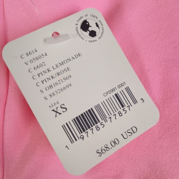 NWT Free People Movement Active Crop Top in Pink Lemonade/White Combo 🩷 XS - Picture 5 of 9